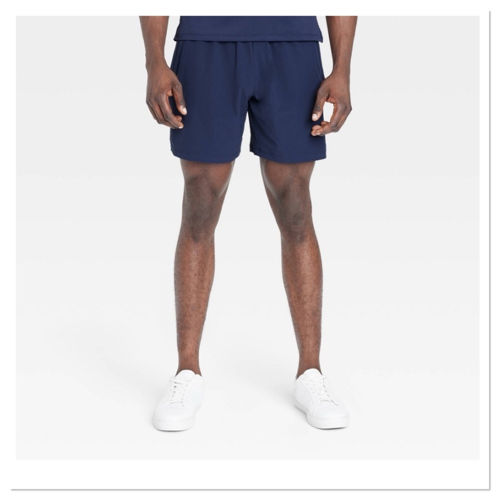Men's Stretch Woven Shorts 7”Navy Blue all in motion